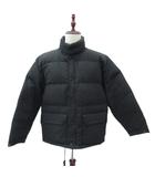 ダウンジャケット 上着 ミドル丈 L 黒 ブラック スタンドカラー /SM8 ■GY58
