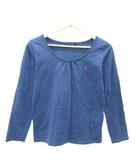 ラルフローレン RALPH LAUREN Tシャツ カットソー 紺 ネイビー 長袖 ロゴ刺繍 /SM24 ■GY58