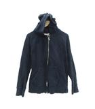 エルフォーブル ELFORBR ジャケット パーカー 上着 M 紺 ネイビー フード付き ジップアップ ミドル丈 /YS53 ■GY58