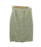 マックスマーラ MAX MARA タイトスカート 麻 リネン 8 ベージュ 無地 ひざ丈 /YS31 ■GY58