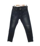 デニムパンツ ジーンズ S インディゴブルー ウォッシュ加工 フルレングス ボタンフライ /NL ■GY58