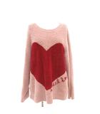  美品 スナイデルホーム SNIDEL HOME ルームウェア パジャマ F ピンク 長袖 ハート柄  /RG ■GY58