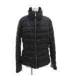 ダウンジャケット ジップアップ 裏地ボア 袖ジップ L 黒 ブラック /GV ■GY58