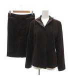 セットアップ ジャケット ひざ丈スカート 9 11 茶 ブラウン /UO ■GY58