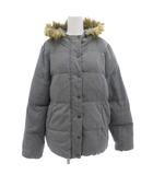 フードダウンジャケット ジップアップ フェイクファー付 1 グレー /GV ■GY60