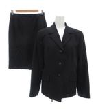 アリスバーリー Aylesbury スーツ セットアップ テーラードジャケット フレアスカート ウール 13 紺 ネイビー /GV ■GY60