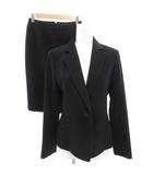 22オクトーブル 22 OCTOBRE 美品 スーツ ジャケット タイトスカート 36 黒 ブラック ノッチドラペル 長袖 シングルブレスト ひざ丈 /SJ ■GY60