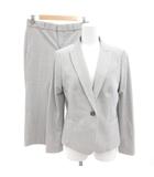 バナナリパブリック BANANA REPUBLIC 美品 セットアップ ジャケット パンツ 上 4 下 2 灰色 グレー 無地 長袖 シングルボタン /SJ ■GY60