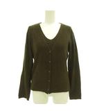 アンサンブルニット カーディガン 9 茶 ブラウン 無地 Vネック /TZ ■GY60