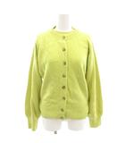 スローブ イエナ SLOBE IENA 美品 アンサンブルニット カーディガン セーター アンゴラ 黄緑 ライトグリーン 無地 ラウンドネック 長袖 /SJ ■GY60