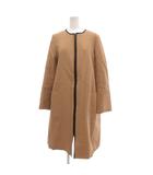 イエナ IENA ジップコート ロング パイピング リネン混 38 茶 ブラウン /JS ■GY60