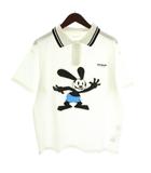 ショコラフィネローブ chocol raffine robe オズワルド OSWALD ポロシャツ 半袖 ライン F 白 ホワイト /XZ ■GY58