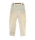 インディヴィ INDIVI ハイストレッチ クロップドパンツ テーパード ジップフライ 40 白 ホワイト /XZ ■GY58