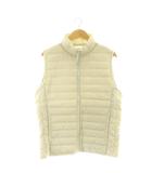 ユニクロ UNIQLO ダウンベスト ジップアップ L グレージュ /DF ■GY58