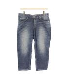 エドウィン EDWIN デニムパンツ ジーンズ ジップフライ ストレッチ ロゴパッチ クロップド丈 ウォッシュ加工 M 青 ブルー /BB ■GY58