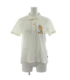 キャロウェイ CALLAWAY ポロシャツ カットソー 鹿の子 半袖 トゥイーティー スパンコール装飾 ゴルフウェア L 白 ホワイト /KU ■GY58