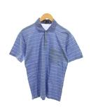 ポロシャツ ボーダー 38 青 ブルー 半袖 /YM ■GY58