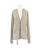 デサント DESCENTE パーカー ジャケット 長袖 ストレッチ Vネック ストレッチ バイカラー M グレー 紫 パープル /BB ■GY58