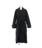 ユニクロ UNIQLO ステンカラーコート アウター ロング丈 ワンカラー ベルト 無地 S 紺 ネイビー /BB ■GY58