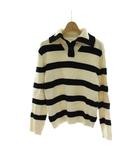 ザラ ZARA 子ども服(女の子用) 13-14 ニット セーター 白 ホワイト 黒 ブラック ボーダー柄 ポロ襟 長袖 トップス /PP ■GY60