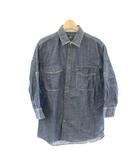 ジョセフアブード JOSEPH ABBOUD シャツ ブラウス カットソー M 青 ブルー 長袖 無地 胸ポケット /LP ■GY60