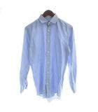 ラルフローレン RALPH LAUREN シャツ 14.5 青 ブルー 長袖 無地 レギュラーカラー 千鳥格子柄 /MW ■GY60