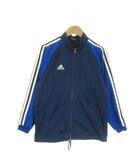 アディダス adidas スポーツウェア ジャケット ジャージ 140 紺 ネイビー スタンドカラー スリーストライプス 男の子 ボーイズ /AO5 ■GY58