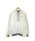 アンダーアーマー UNDER ARMOUR スポーツウエア ジップパーカー LG ライトグレー フード付き ジップアップ ロゴ総柄 長袖 /AO14 ■GY58