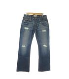  タバニティソージーンズ TAVERNITI SO JEANS デニム ジーンズ W31 紺 ネイビー インディゴ ダメージ加工 フルレングス ストレートフィット /AO36 ■GY58