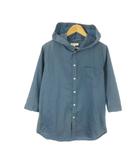 ザショップティーケー THE SHOP TK フーディーシャツ 七分袖 フロントボタン L 青 ブルー /CK3 ■GY58