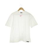 ナイキ NIKE 半袖Tシャツ クルーネック 丸首 ロゴ刺繍 スウッシュ M 白 ホワイト /CK8 ■GY58