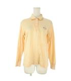 トラサルディ TRUSSARDI SPORT ポロシャツ ペールオレンジ 長袖 ポロカラー ロゴ刺繍 /CK28 ■GY58