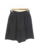 アダバット adabat キュロット ショートパンツ 1 黒 ブラック コアラ プリーツ ベルトループ ポケット /CK50 ■GY58