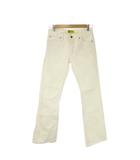 リー LEE RIDERS デニム ジーンズ 28 白 ホワイト 無地 フレア 5ポケット フルレングス /CK44 ■GY58