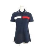 トミーヒルフィガー TOMMY HILFIGER ポロシャツ S/P 紺 ネイビー ポロ襟 半袖 切り替えデザイン /AH35 ■GY58