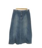 collection デニムスカート 15 青 ブルー インディゴ ロング丈 Aライン パネル切り替え /AO40 ■GY58