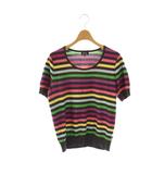 ソニアリキエル SONIA RYKIEL ボーダーニット カットソー プルオーバー 46 ブラウン マルチカラー  /CX ■GY60