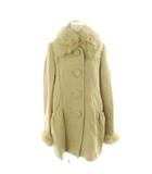 セシルマクビー CECIL McBEE コート ウール混 M ベージュ ファー襟 ファー袖口 長袖 /AG ■OS ■GY60