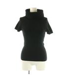 ビッキー VICKY ニット セーター 半袖 タートルネック ウール 2 黒 /NR ■GY60