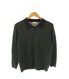 オットー OTTO ポロシャツ ニット 長袖 M ダークネイビー ホワイト /ES ■GY60