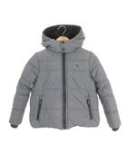 中綿ジャケット フード付き ロゴ 子ども服 男の子 4T グレー /AH6 ■GY63