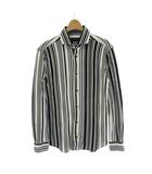 シャツ 44 ネイビー 紺色 白 ホワイト ストライプ柄 長袖 トップス /PP ■GY60