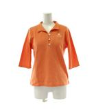 クレージュ courreges ポロシャツ 38 オレンジ 無地 襟付き 七分袖 トップス /PP ■GY60