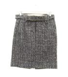 Sマックスマーラ 'S Max Mara タイトスカート ひざ丈 ウール モヘア混 36 S チャコールグレー 総柄 ベルト付き /SY37 ■GY60