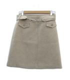 Sマックスマーラ 'S Max Mara フレアスカート ひざ丈 ウール アンゴラ混 36 S ベージュ 無地 91060673 /SY38 ■GY60