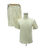 バーバリー ロンドン BURBERRY LONDON ルームウエア パジャマ セットアップ 上下 Tシャツ カットソー ショートパンツ ハーフパンツ 短パン イージー 上M 下L マルチカラー オフホワイト ロゴ刺繍 /HO16 ■GY60