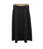 マックスマーラ MAX MARA 白タグ フレアスカート ロング丈 ウール 40 ダークブラウン /HO26 ■GY60