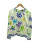 レオナール LEONARD カットソー L マルチカラー オフホワイト 花柄 長袖 ラウンドネック /HO8 ■GY60