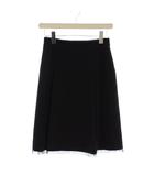 フレアスカート ひざ丈 ウール 1 黒 ブラック /LP ■GY63