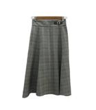 アーバンリサーチ URBAN RESEARCH フレアスカート ロング丈 36 グレー グレンチェック柄 /SM13 ■GY63